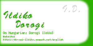ildiko dorogi business card